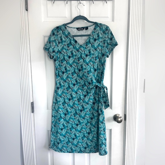 Lands' End Leaf Pattern Dress (size S) - Picture 1 of 3